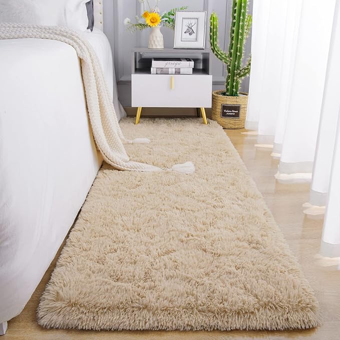 Chicrug Soft Runner Rugs for Bedroom Living Room Plush Fluffy Rug 2x7 Feet by ChicrugHomeDecor