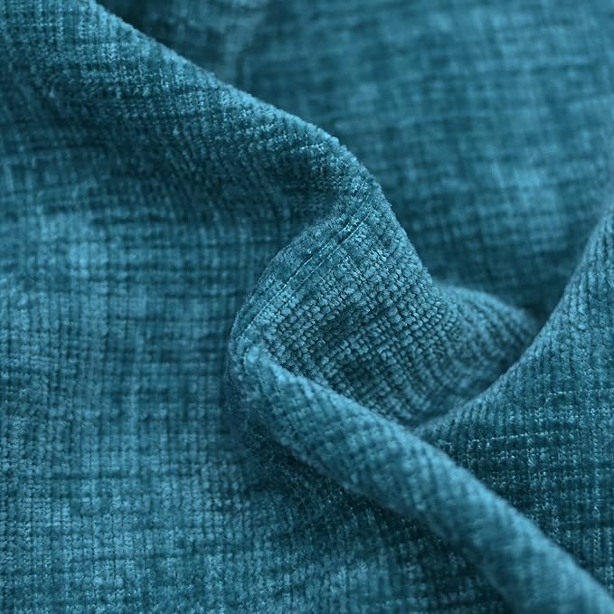 CaliTime Throw Pillow Covers Decorative 18 X 18 Inches Pack of 4 Cozy Chenille Cushion Cases for Couch Sofa Bed Living Room Home Ocean Blue