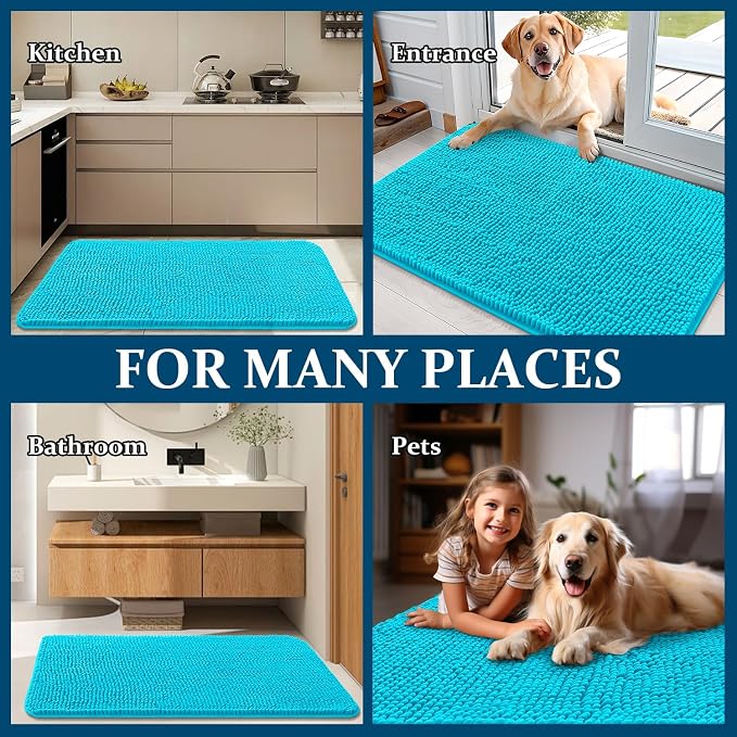 OLANLY Dog Door Mat for Muddy Paws 54x24, Absorbs Moisture and Dirt, Absorbent - Image 8