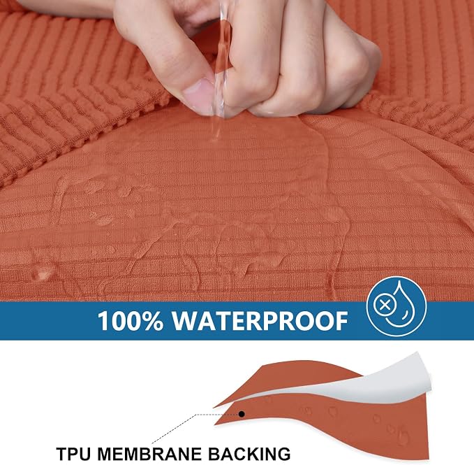 hyha Waterproof Couch Cushion Covers, Sectional Sofa Cushion Slipcovers L Shape - Image 3