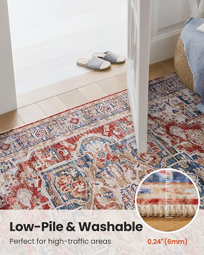 AMADA HOMEFURNISHING 2x6 Washable Runner Rug, Low-Profile Kitchen Rugs - Image 6
