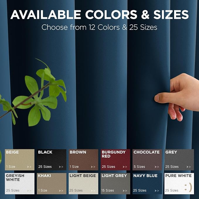 Joydeco Blackout Door Curtain for Doorway Privacy 108 Inches Long, Grommet - Image 7