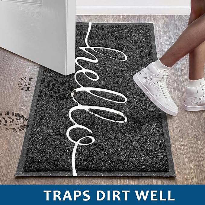 EARTHALL Door Mat 3-Pack Outside Inside Hello Doormat 30"x17.5" Durable Floor - Image 5