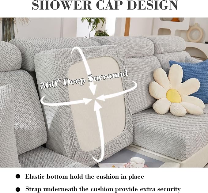 Sofa Covers Couch Covers for Sofa Pet Friendly Couch Cushion Covers Universal - Image 3