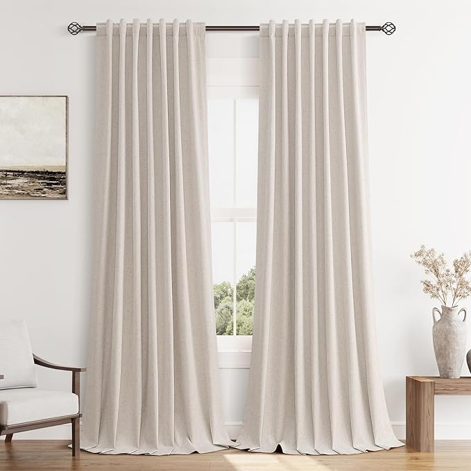 Guken 100% Blackout Curtains 120 Inch Length 2 Panels Set by Guken