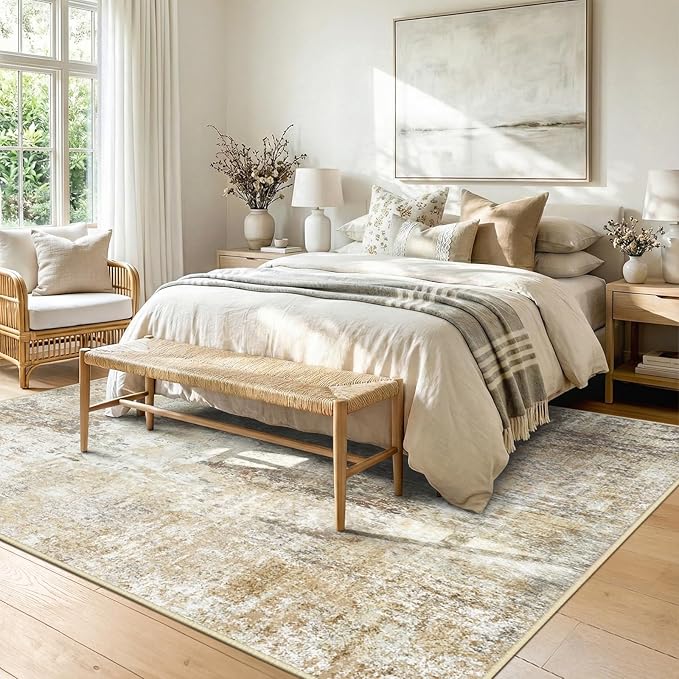 Washable Area Rugs 5'x7' Non-Slip Modern Abstract Soft - Image 2