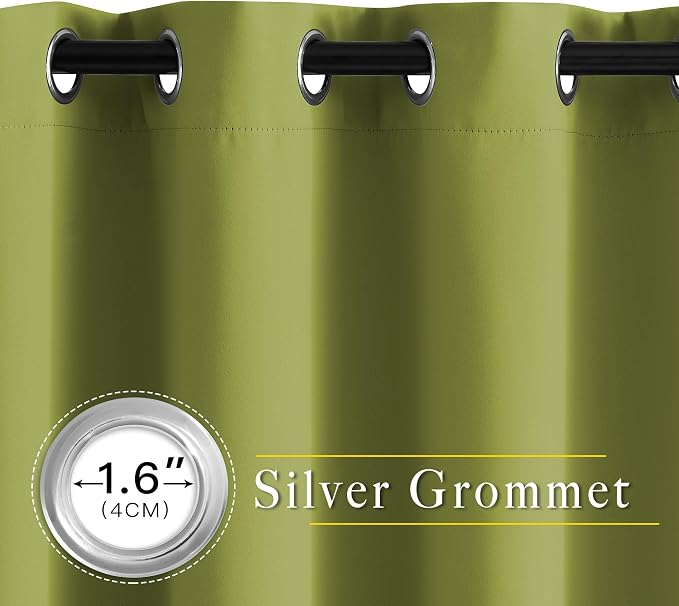 NICETOWN Fresh Green Blackout Curtains - Image 2