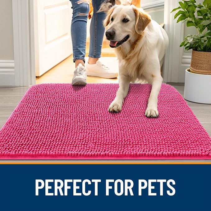 OLANLY Dog Door Mat for Muddy Paws 59x35, Absorbs Moisture and Dirt, Absorbent - Image 6