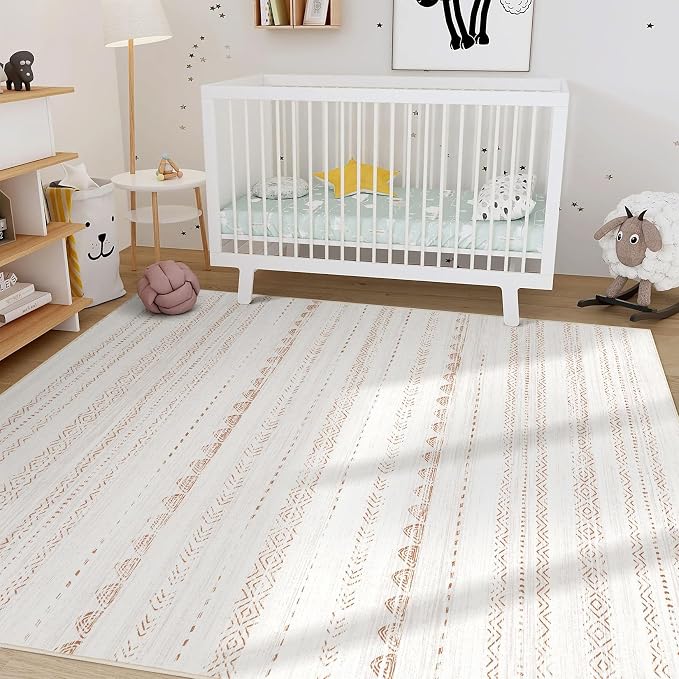 Nakagishi Area Rug Living Room Rugs: 5x7 Large Soft Machine Washable Boho - Image 8