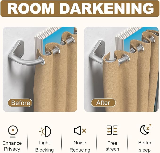 GXOACKJ Silver Curtain Rods for Windows 66 to 120 inch, 5/8 inch Adjustable - Image 2