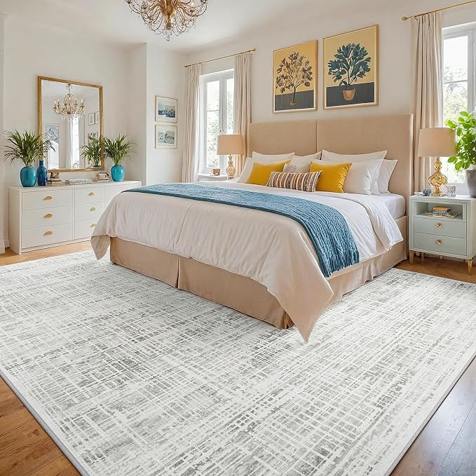 6x9 Area Rugs Washable Rug: Anti-Skid Abstract Modern Living Room Rug Soft Thin - Image 2