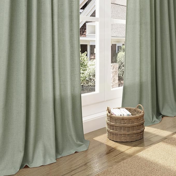 Nanspring Desert Sage Linen Curtains 72 Inch Length - Image 6