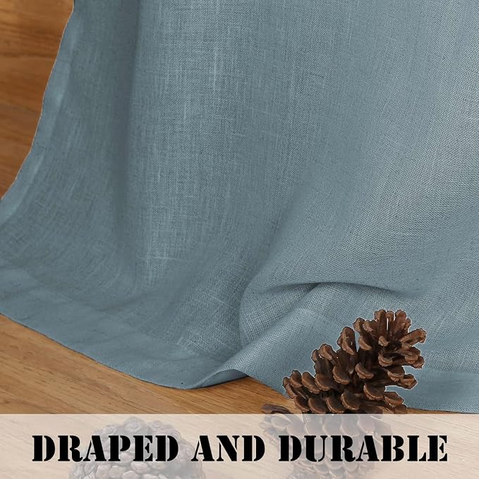 H.VERSAILTEX Linen Curtains Home Decorative Nickel Grommet Curtains Privacy - Image 8
