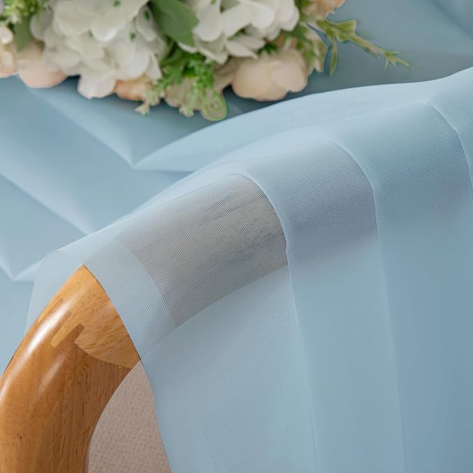 Chyhomenyc Sky Blue Sheer Valances - Image 7