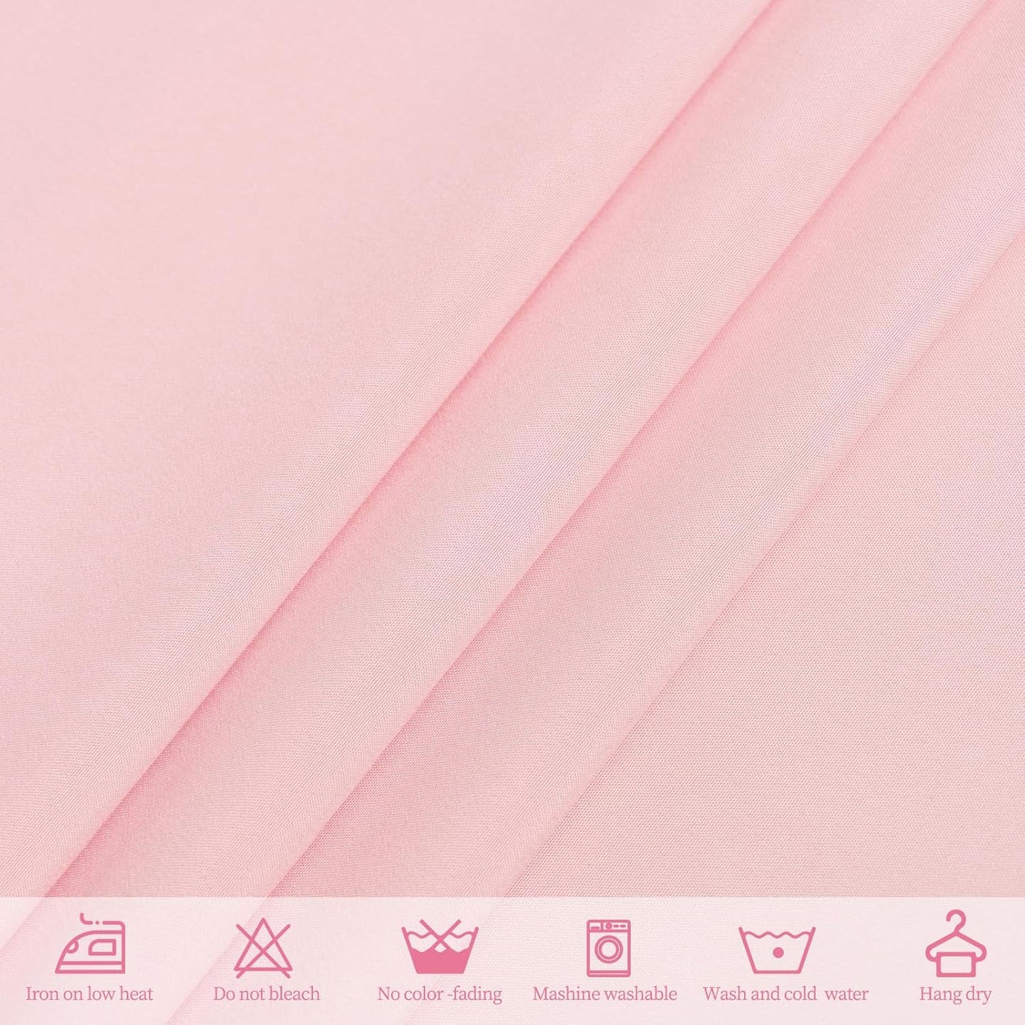 10 Pack Pink Tablecloths for 8ft Rectangle Tables 60 x 126 Inch - Polyester Table Cover Stain and Wrinkle Resistant Washable Fabric Table Clothes for Wedding Party Banquet Reception Restaurant