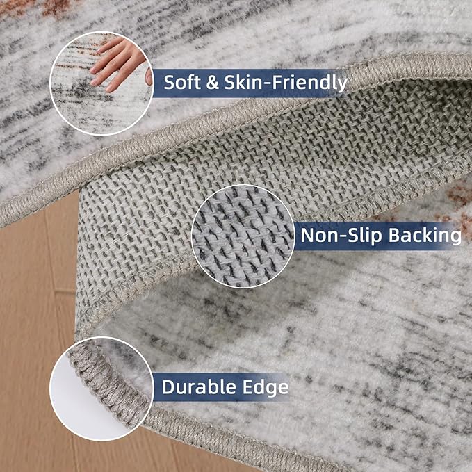 2.5x10 Washable Runner Rugs, 10 ft Runner Rug - Image 4