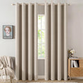 MIULEE 90 Inches Linen Textured Curtains by MIULEE