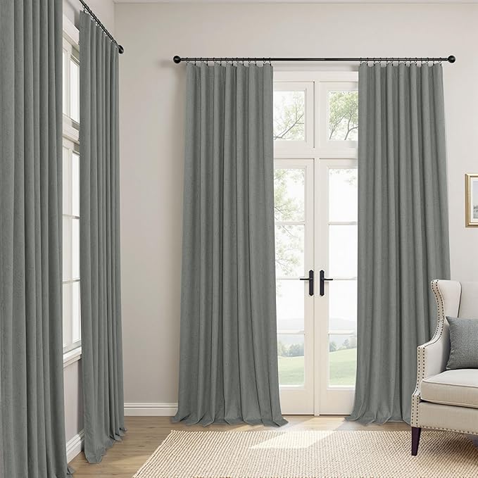 Dark Grey Thermal Curtains 54 Inch Length - Image 6