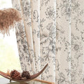 jinchan Floral Curtains for Living Room 84 Inch Length Farmhouse Printed by JINCHAN