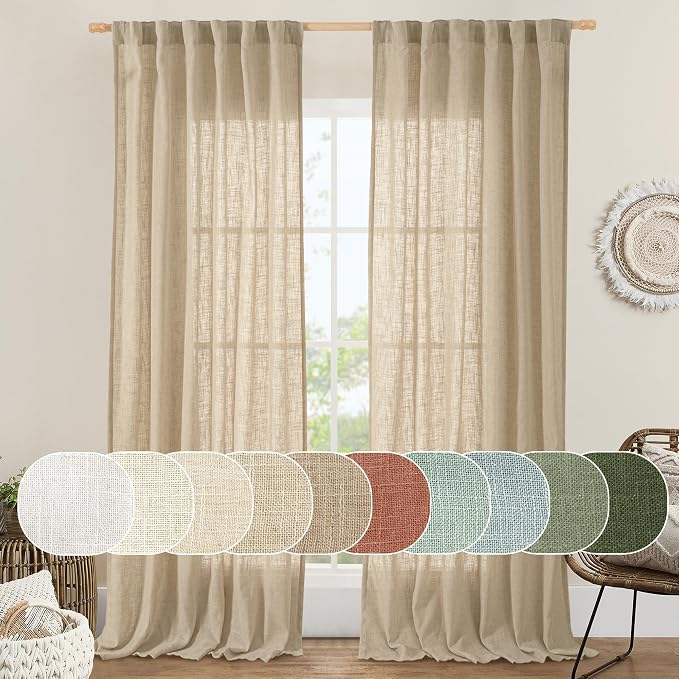LAMIT Living Room Linen Curtains by LAMIT