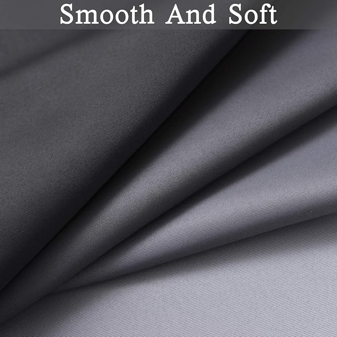 Gradient Color Ombre Blackout Curtains Black Thickening Polyester Eyelet Top - Image 6