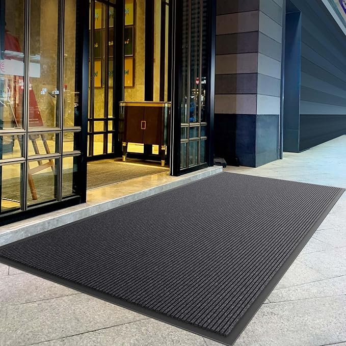 Amyracel Front Door Mat Indoor Outdoor Entrance, 24'' x 72'' All-Season Waterproof Heavy Duty Doormat for Outside Entry, Stain and Fade Resistant, Low Profile, Easy Clean Patio Entryway Mat