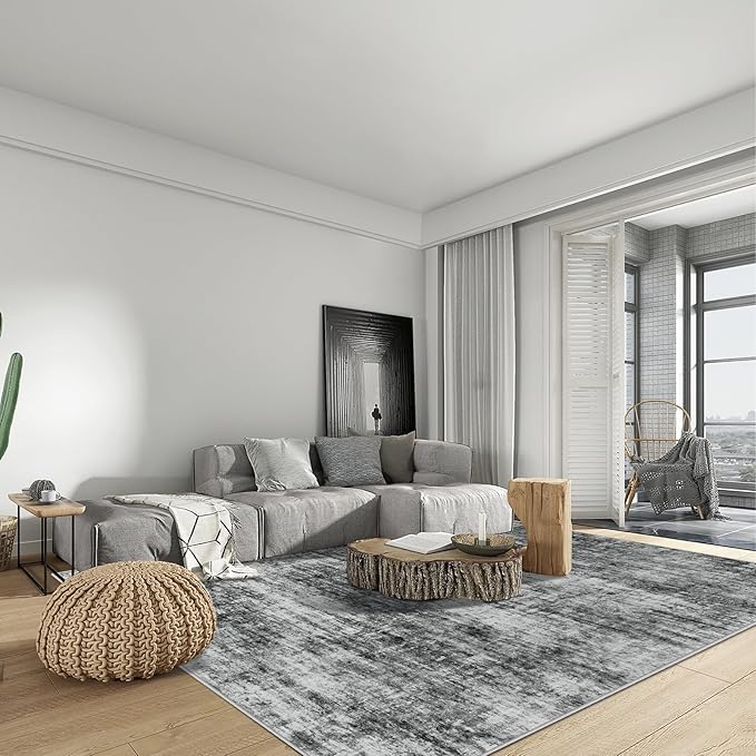 9x12 Area Rugs Washable Rug: Modern Abstract Living Room Rug Soft Anti-Skid - Image 3
