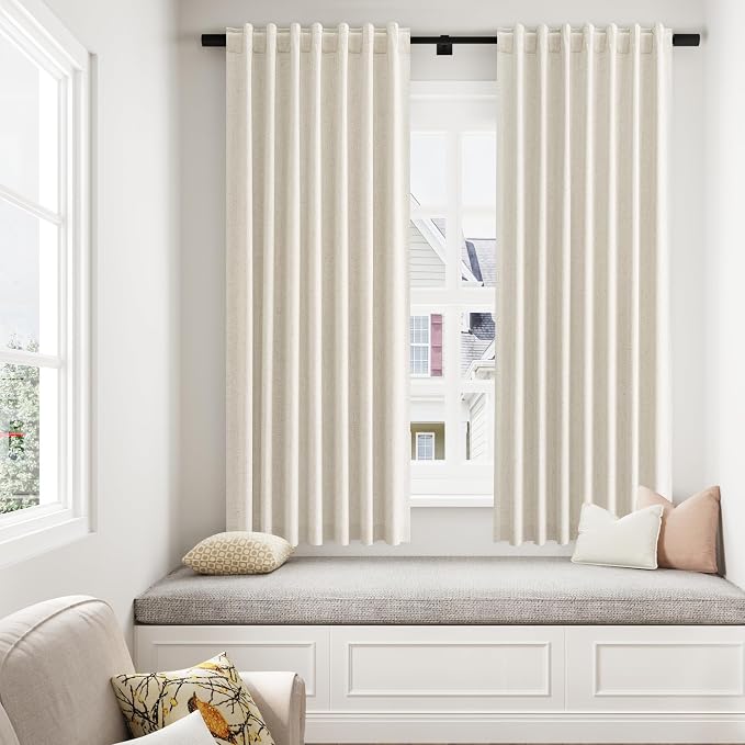 Guken 100% Blackout Curtains 54 Inch Length 2 Panels Set - Image 8
