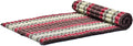Leewadee - Kapok Roll Mat – Handcrafted Folding Sleep & Relaxation Mattress from Thailand, Ideal as Guest Bed, Camping Mat, Yoga Mat or Traditional Futon, 75 x 39 inches, Brown Red