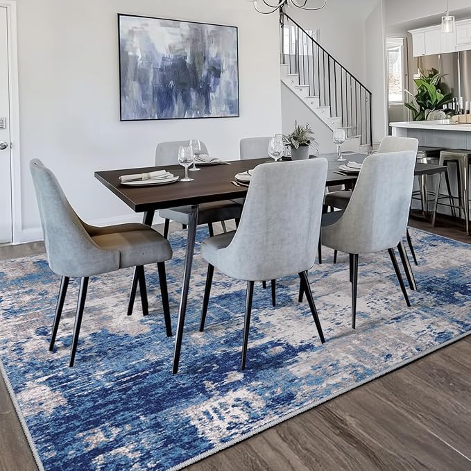 Washable Area Rugs 3'x5' Non-Slip Modern Abstract Soft - Image 9