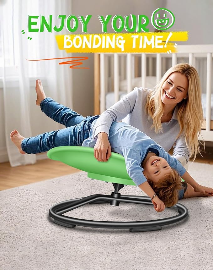 Spinning Chair for Autistic Kids, Sensory Swivel Chair, 220LBS Weight Capacity, Sensory Toy for Children with ADHD/Autism, Training Body Coordination, 3+ Years (Light Green)
