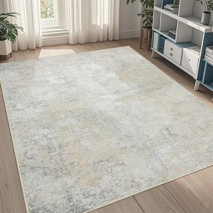 5x8 Area Rugs for Living Room Rug Washable: Abstract Rug for Dining Room by Aelenmu