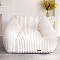 HABUTWAY Bean Bag Chair, Giant Bean Bag Chairs for Adults and Kids, Bean Bag Sofa, Lazy Floor Sofa, Faux Fur Beanbag Chair with Armrests for Living Room Bedroom (Beige)