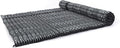 Leewadee - Foldable Floor Mattress - Japanese Roll Up Futon -Trifold Tatami Mat- Guest Floor Bed - Camping Mattress - Thai Massage Mat, Kapok Filled, 75 x 57 inches, Black