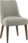 HomePop Home Decor | Upholstered Hemet Gayle Side Dining Chair | Decorative Home Furniture, Woven Gray (Single Pack)