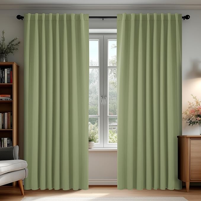 Deconovo Blackout Curtains, Thermal Insulated, W70 x L108 2 Panels, Back Tab by Deconovo