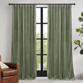 RYB HOME Sage Green Velvet Curtains 102 inches by RYBHOME