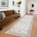 Hazo Haus Light Gray Kitchen Rug 10 ft Long by HazoHaus