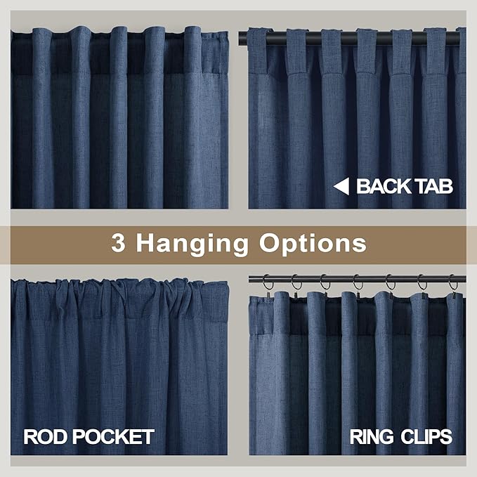 Navy Blue Curtains 72 Inch Length - Image 5
