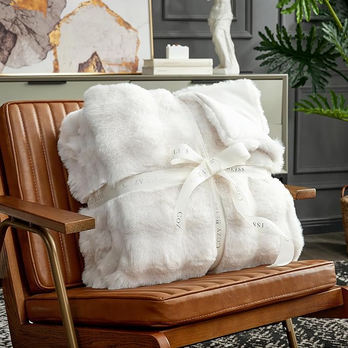 Cozy Bliss Faux Fur Throw Blanket - Image 2