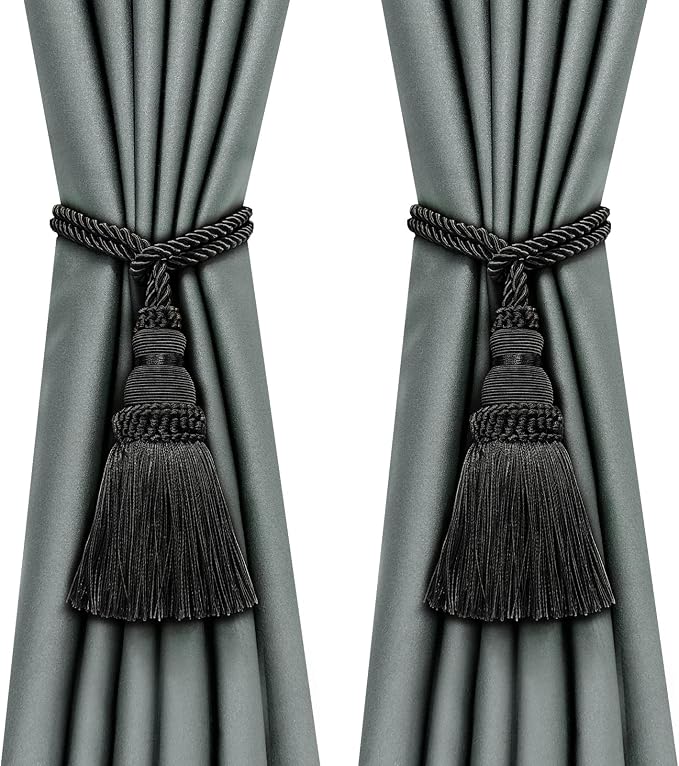 Fenghuangwu 6 Pack Curtain Tie Backs Rope Tassels - Image 4