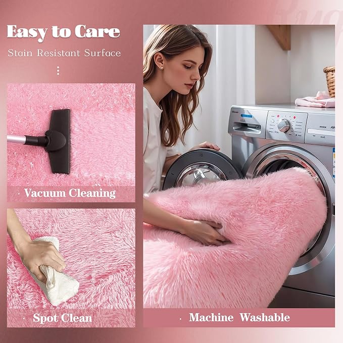 6x9 Area Rug for Living Room: Fluffy Shag Soft Washable Rugs Large Fuzzy Plush - Image 3