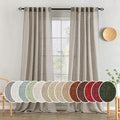 MIULEE Burlywood Birch Linen Curtains 108 Inches Long 2 Panels by MIULEE