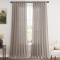 Brownish Grey Linen Curtains 96 Inches Long by Nanspring