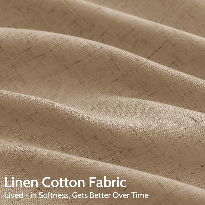 Nanspring Sand Beige Curtains 102 Inches Long - Image 4