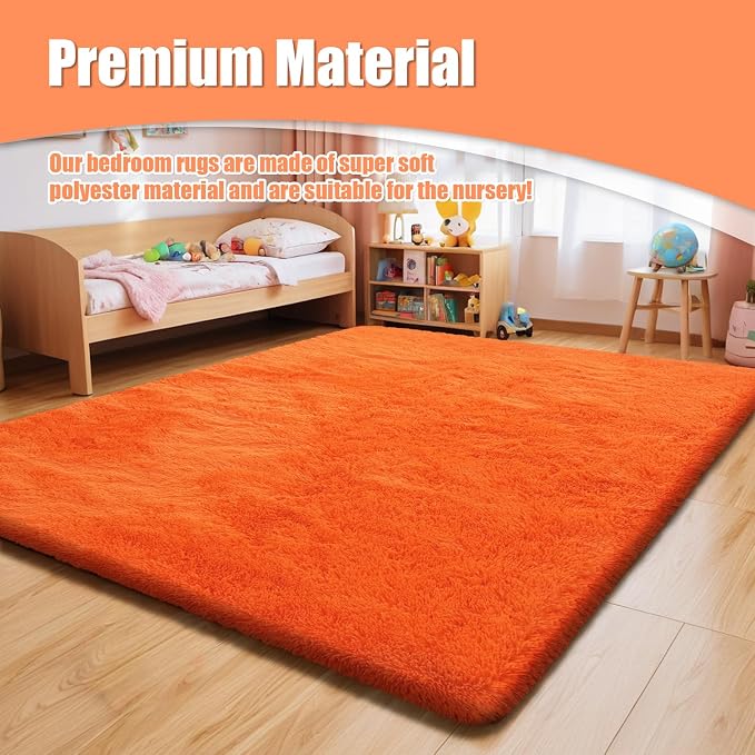 6x9 Fluffy Area Rug for Living Room, Shag Area Rugs for Bedroom - Image 6