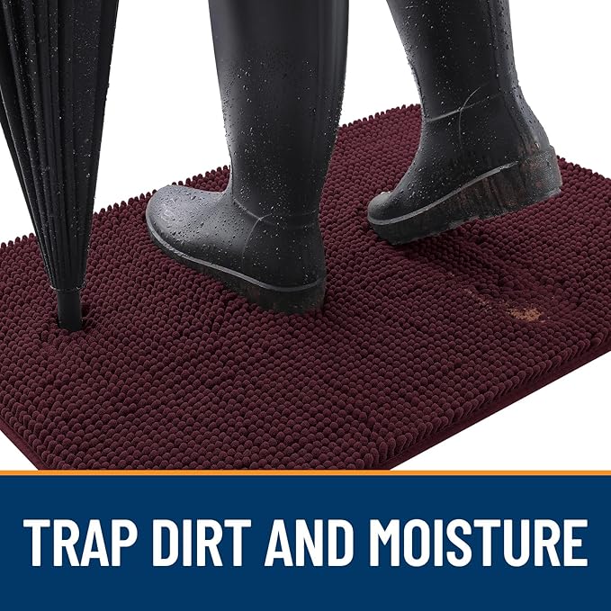 OLANLY Dog Door Mat for Muddy Paws 32x20, Absorbs Moisture and Dirt, Absorbent - Image 2