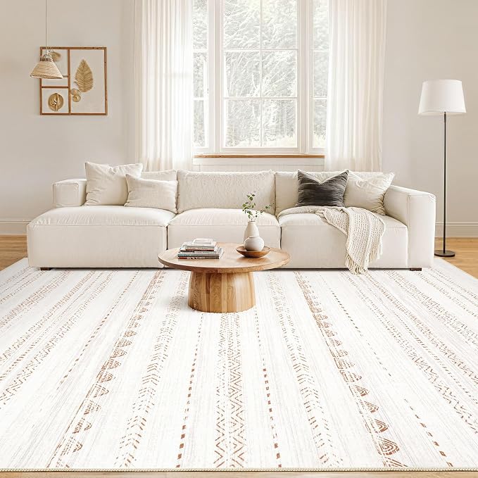 Nakagishi Area Rug Living Room Rugs: 8x10 Large Soft Machine Washable Boho - Image 4