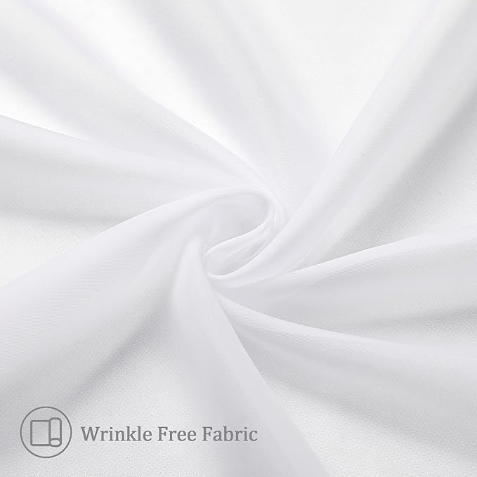 Aiyufeng 108 Inch White Sheer Window Curtains - Image 8
