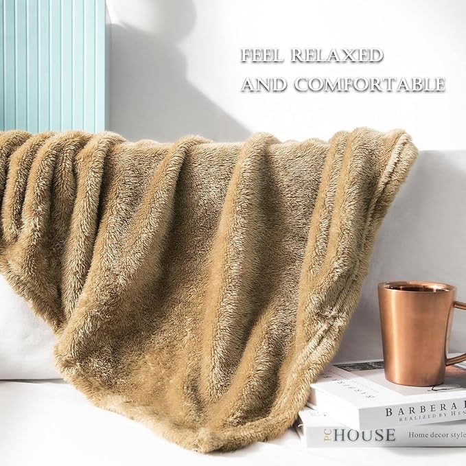 Exclusivo Mezcla Plush Fuzzy Fleece Bed Blanket King Size, Super Soft, Fluffy - Image 5